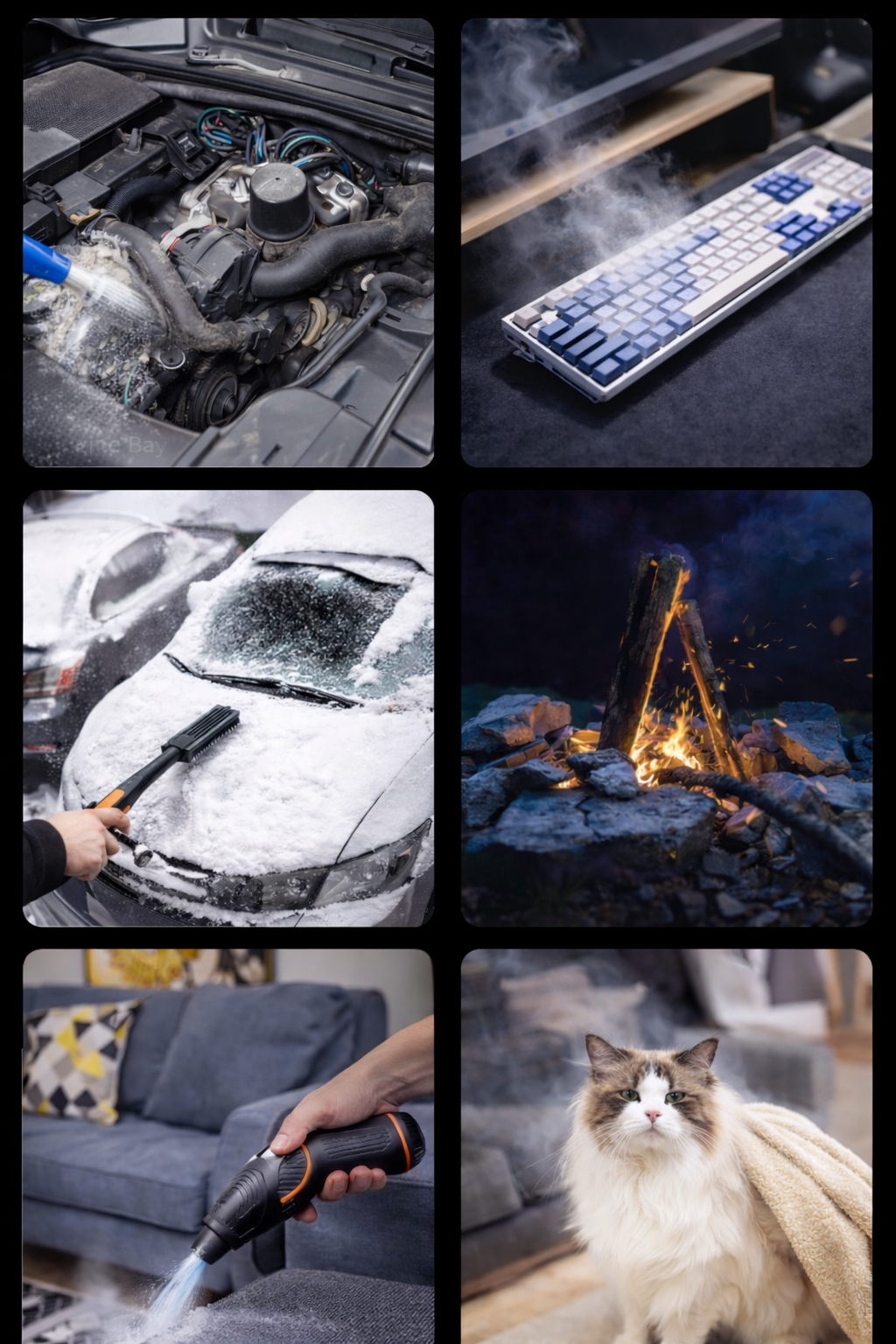 130,000RPM Portable Turbo Air Blower High-Speed Cordless Dust Cleaner & Inflator for Car, Home & Outdoor