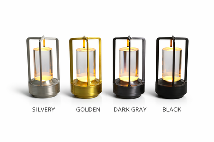 All-Aluminum Touch Control LED Ambient Table Lamp Rechargeable • USB Powered • Bedside & Dining Table Light