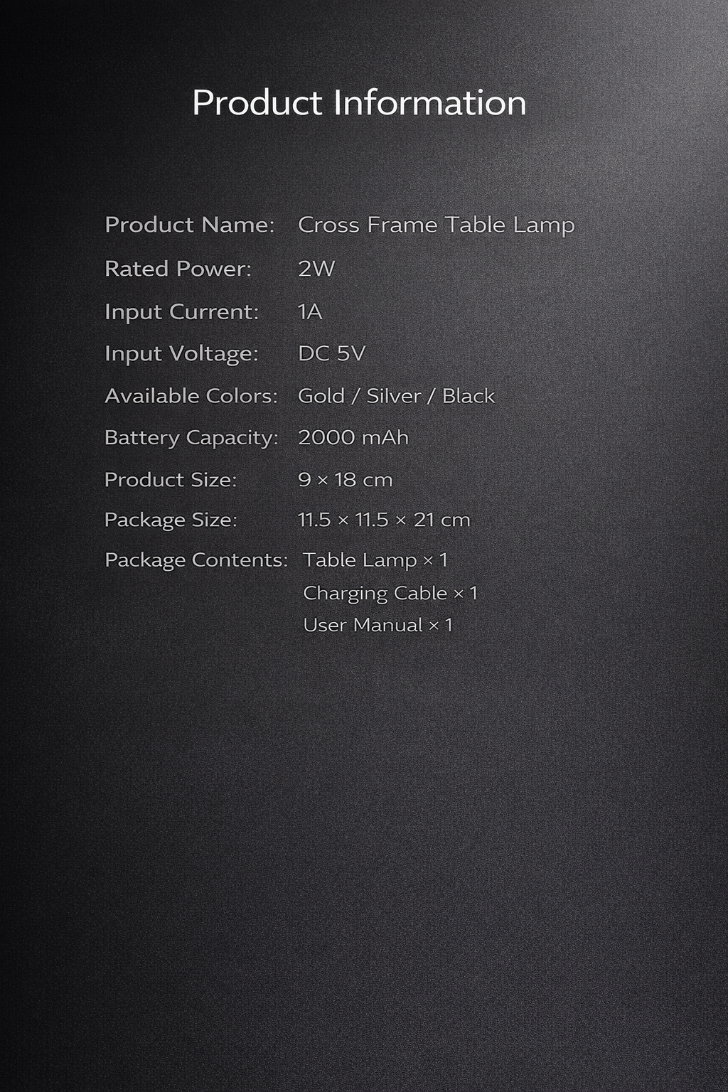 All-Aluminum Touch Control LED Ambient Table Lamp Rechargeable • USB Powered • Bedside & Dining Table Light