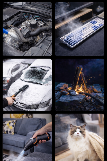 130,000RPM Portable Turbo Air Blower High-Speed Cordless Dust Cleaner & Inflator for Car, Home & Outdoor