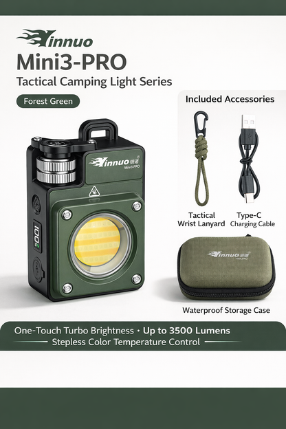 Mini3-PRO Tactical Camp Light – Ultra-Bright 3500LM, Long-Lasting Outdoor Lantern