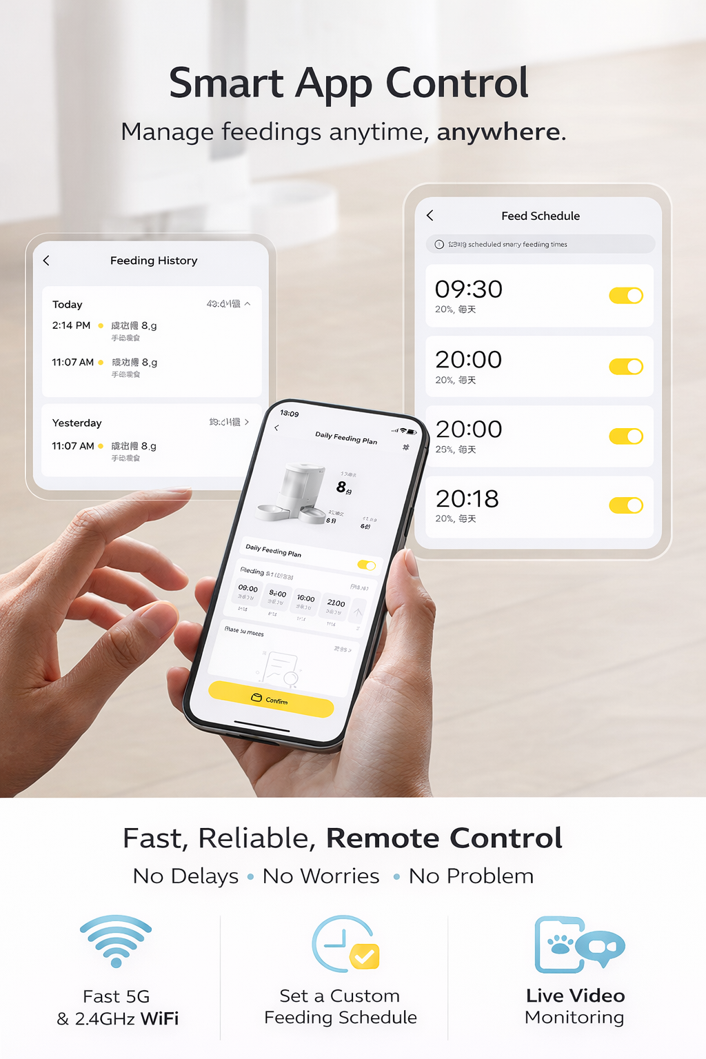 New All-in-One Automatic Pet Feeder and Water Dispenser for Cats & Dogs