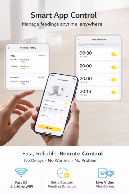 New All-in-One Automatic Pet Feeder and Water Dispenser for Cats & Dogs