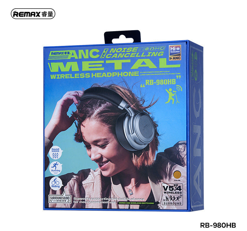 Metal ANC Wireless Over-Ear Bluetooth Headphones