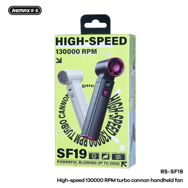 High-Speed Portable Turbo Fan 130,000 RPM | 4000mAh Long Battery | Ultra-Quiet